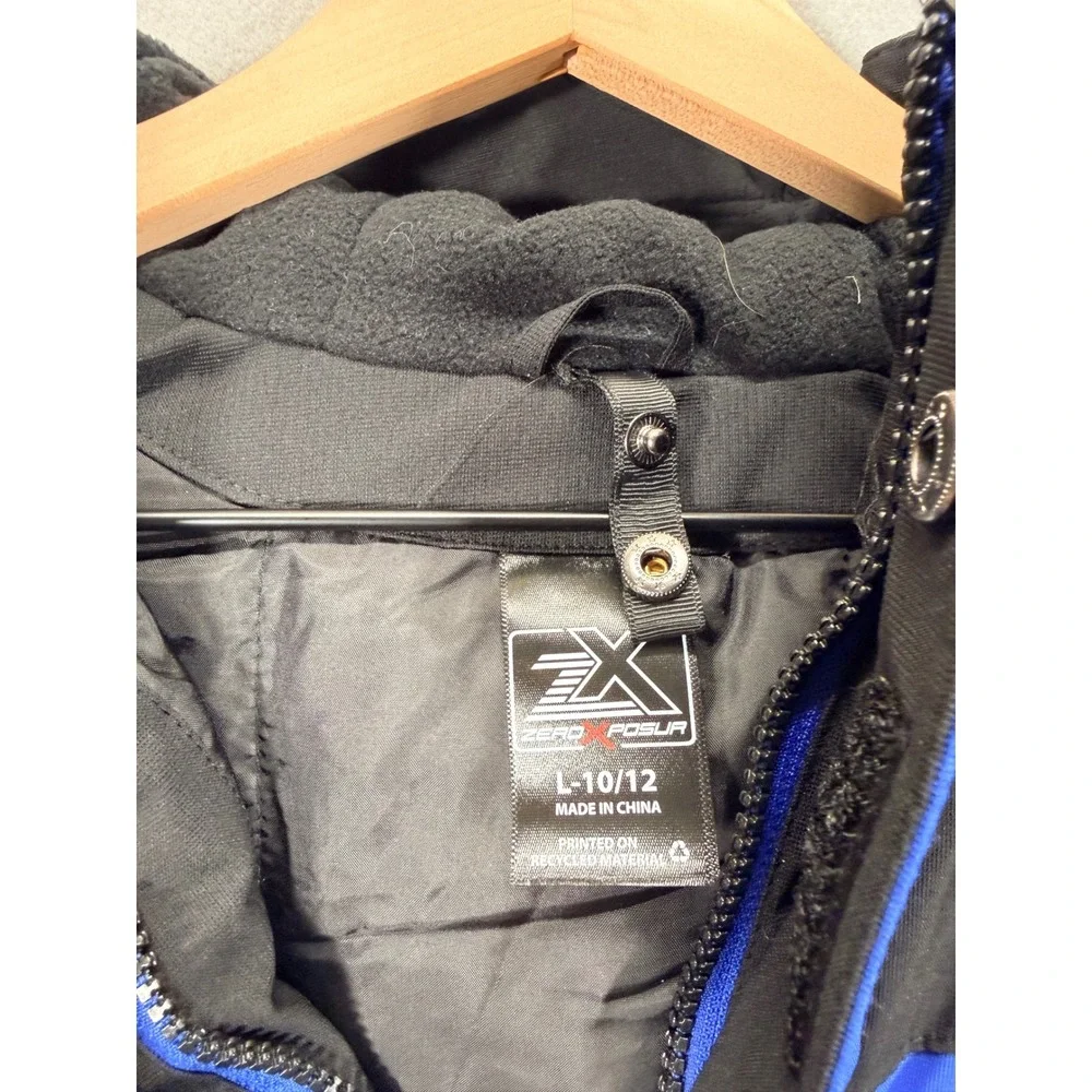 ZeroXposur Boys Winter Jacket Z54501K Freeze Blue Black Grey Hooded Parka 10/12